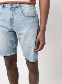 Stonewashed Blue Denim Shorts