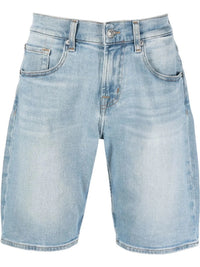 Stonewashed Blue Denim Shorts