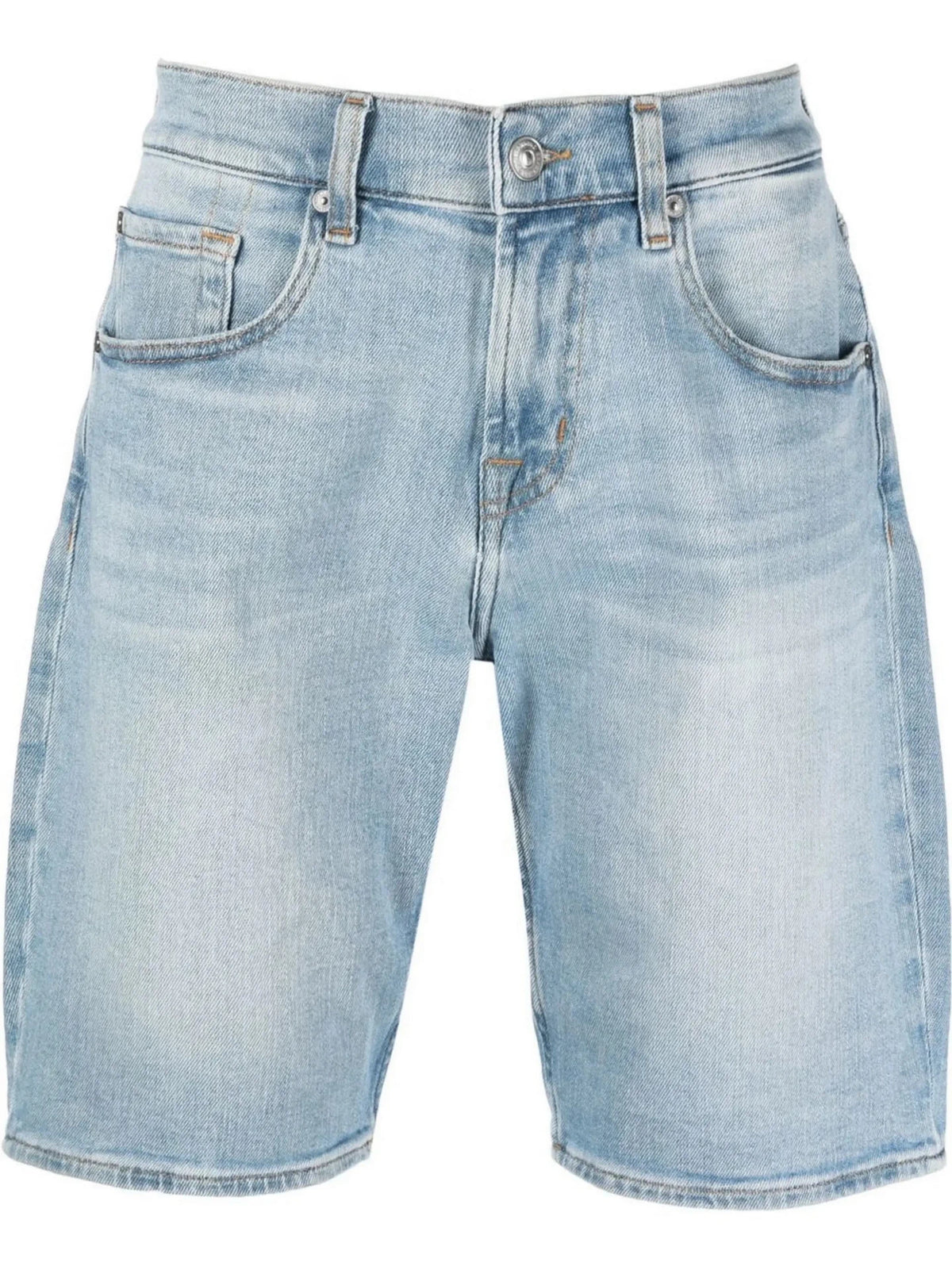 Stonewashed Blue Denim Shorts