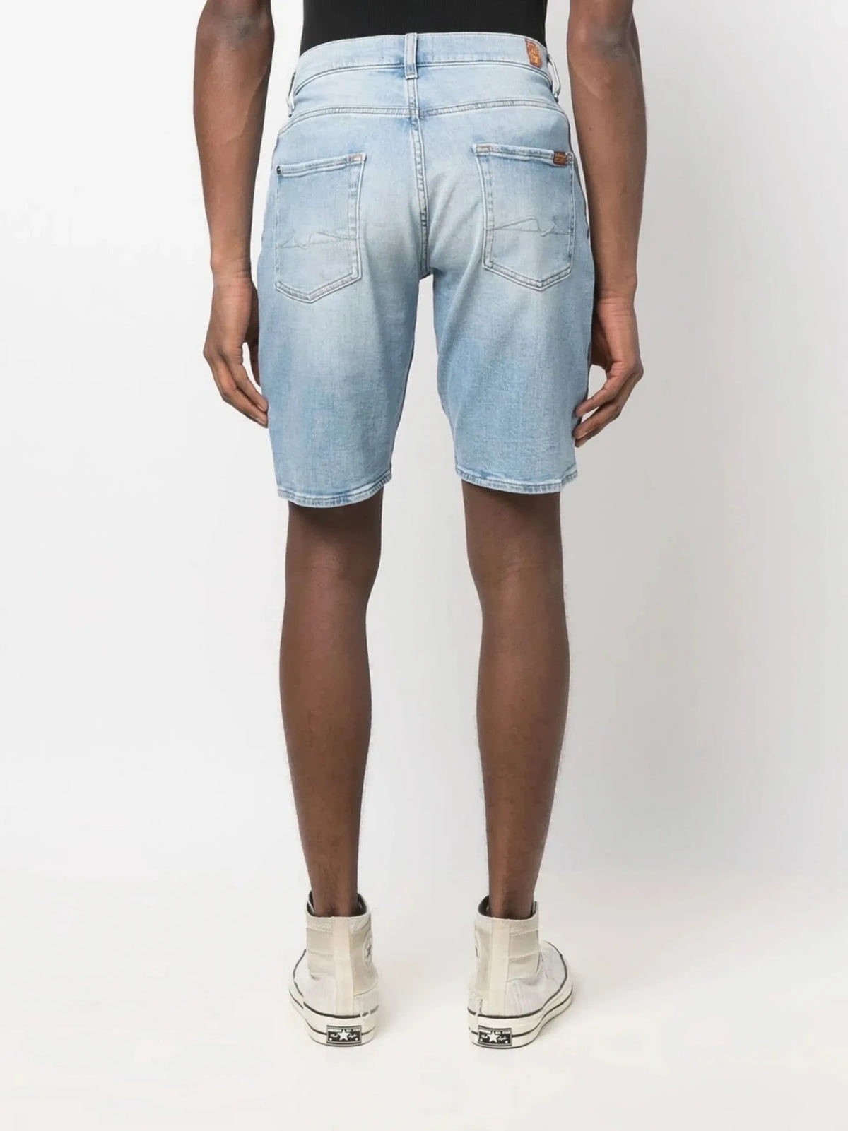 Stonewashed Blue Denim Shorts