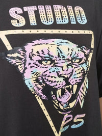 Graphic Print Grey T-Shirt Dress