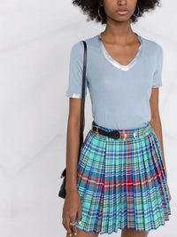 Metallic-Trim Blue T-Shirt