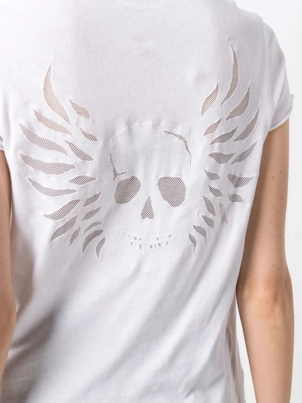 Mesh Panel White T-Shirt