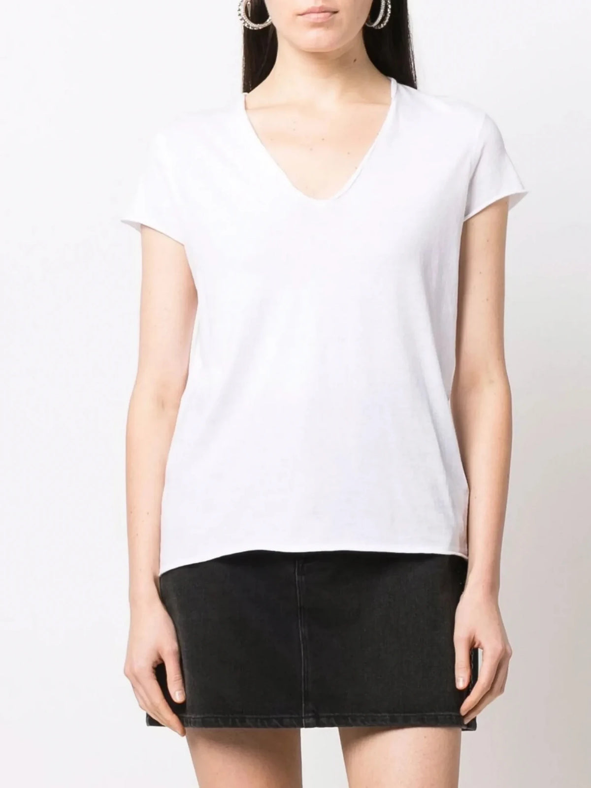 Mesh Panel White T-Shirt