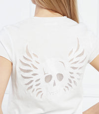 Mesh Panel White T-Shirt