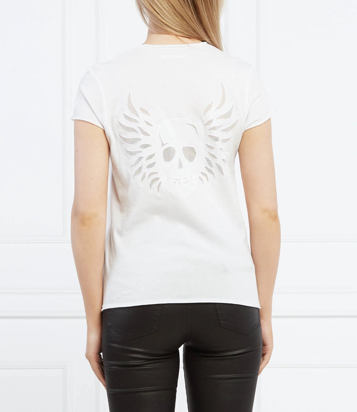 Mesh Panel White T-Shirt