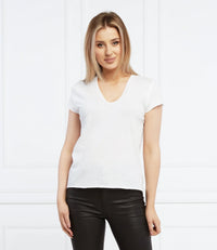 Mesh Panel White T-Shirt