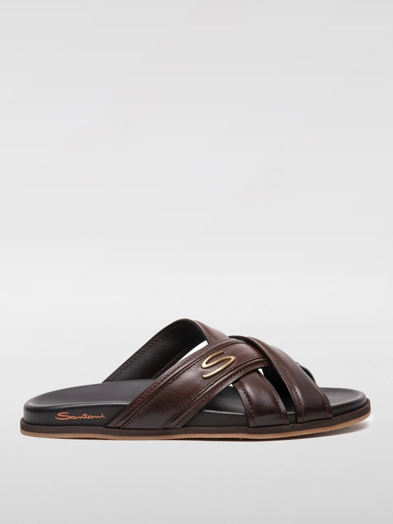 Santoni Black Sandals