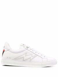 Logo-Print White Sneakers