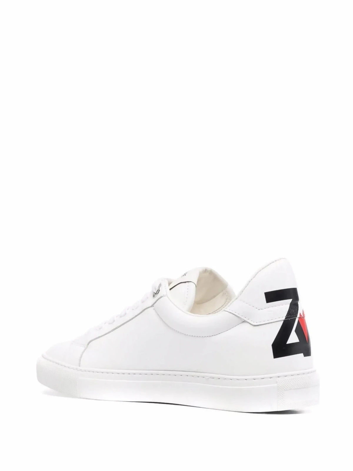 Logo-Print White Sneakers