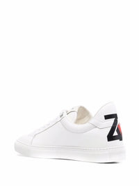 Logo-Print White Sneakers