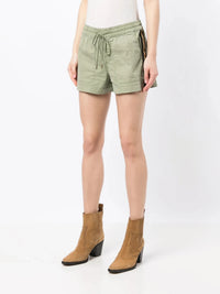 Side-Strap Green Shorts