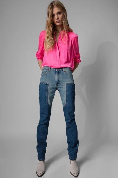 Touchy Satin Pink Blouse