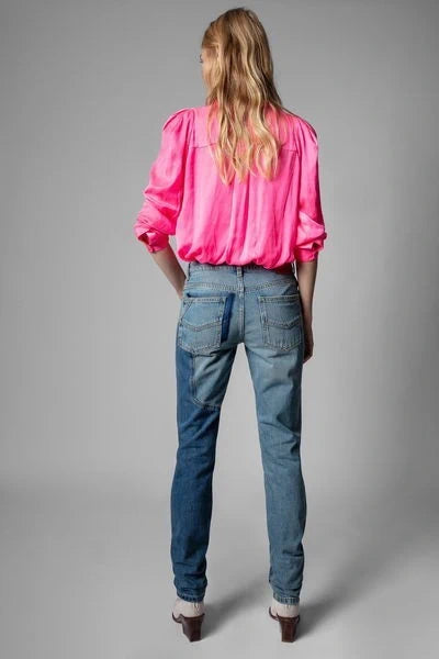 Touchy Satin Pink Blouse