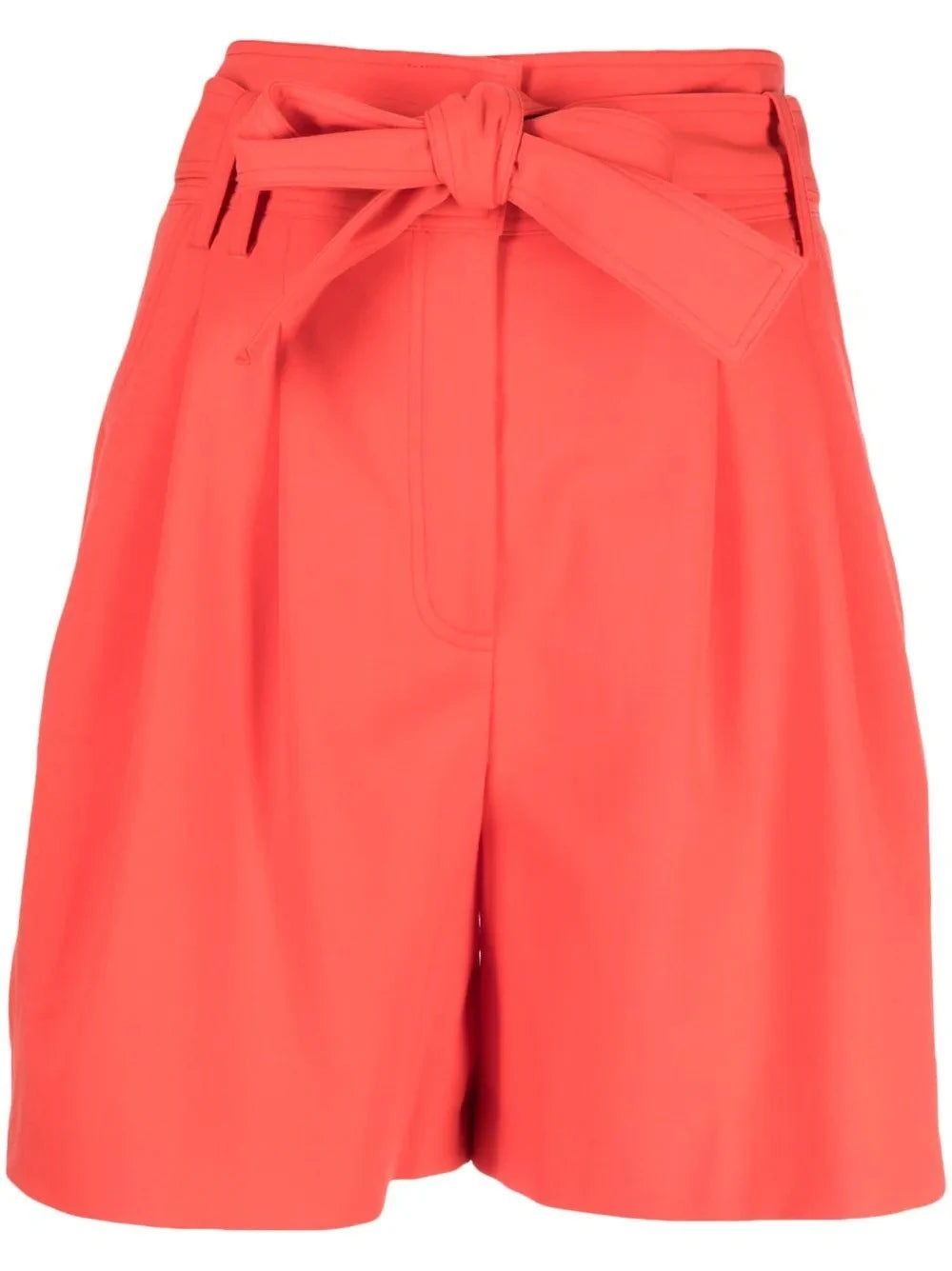 High-Waisted Orange Tailored Shorts