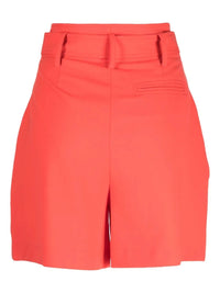 High-Waisted Orange Tailored Shorts