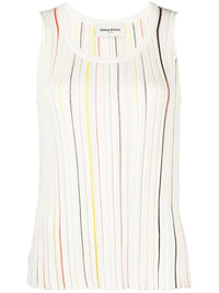 Striped White Tank Top
