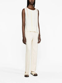 Striped White Tank Top