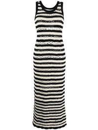 Openwork Black/Ecru Maxi Dress