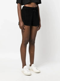 Sequin Logo Black Shorts