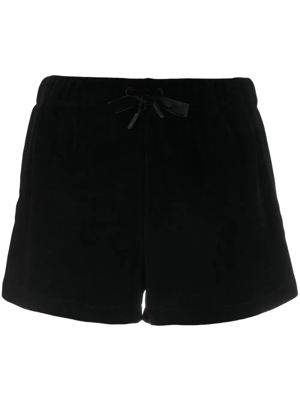 Sequin Logo Black Shorts