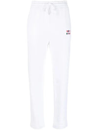 Logo Print White Track Pants