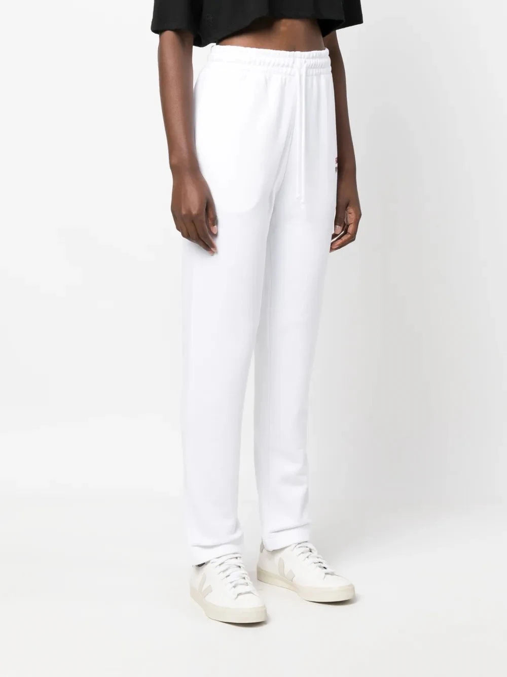 Logo Print White Track Pants