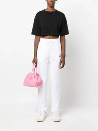 Logo Print White Track Pants