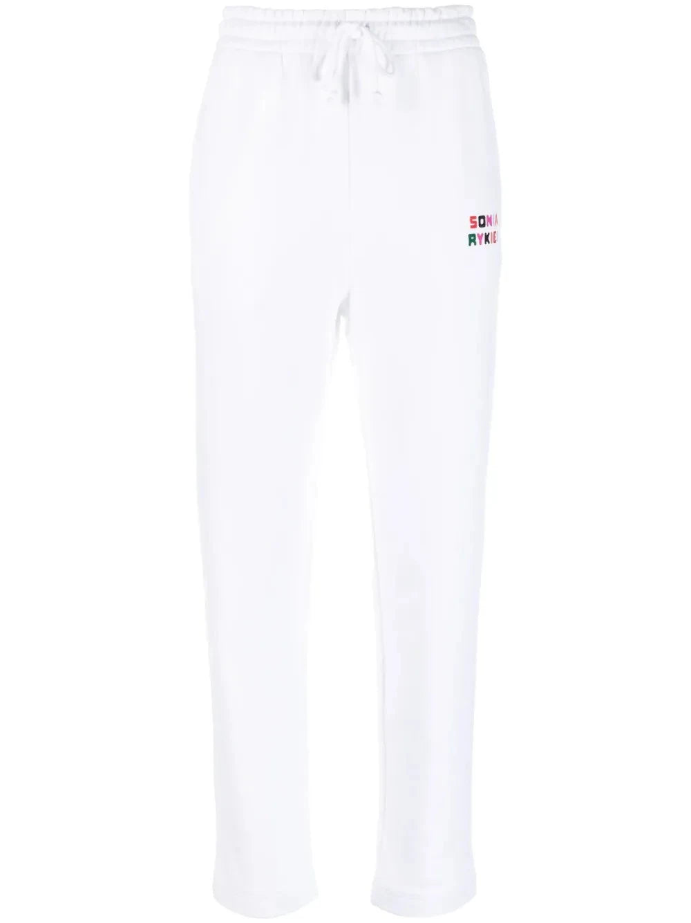 Logo Print White Track Pants