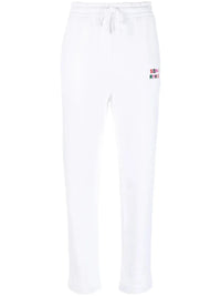 Logo Print White Track Pants