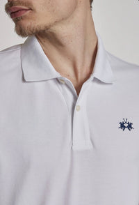 Short Sleeve White Polo Shirt