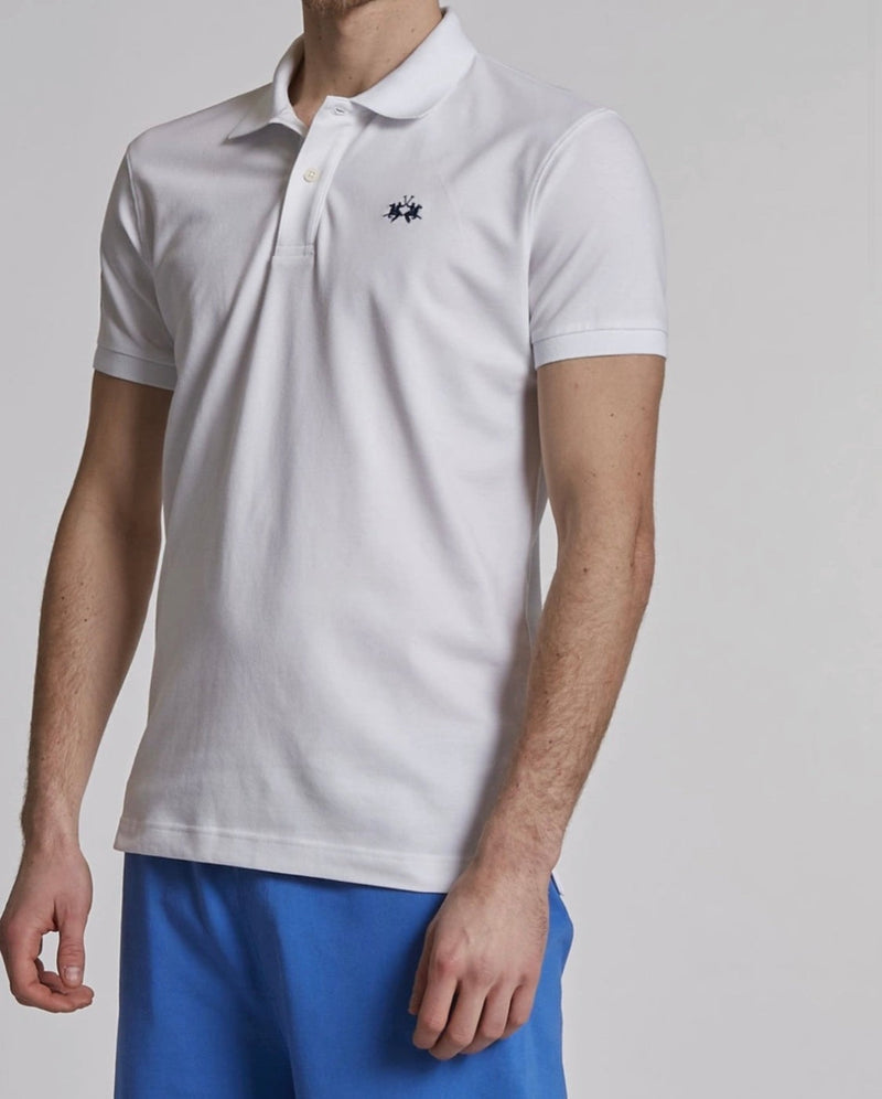 Short Sleeve White Polo Shirt