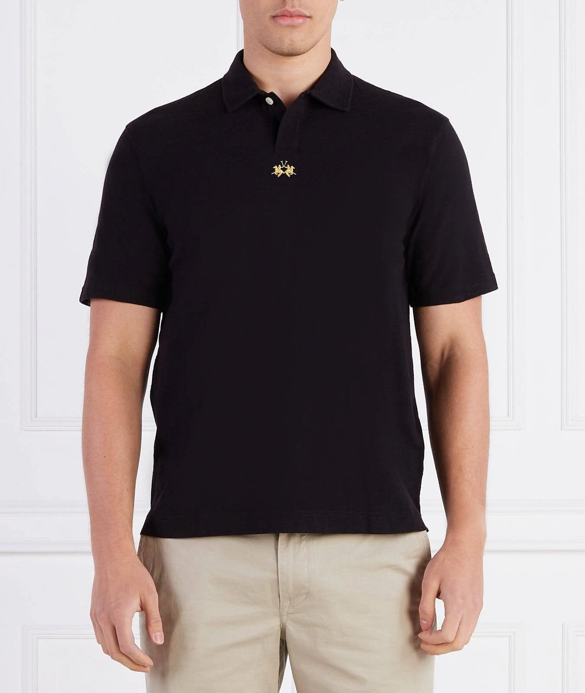 Slub Jersey Black Polo