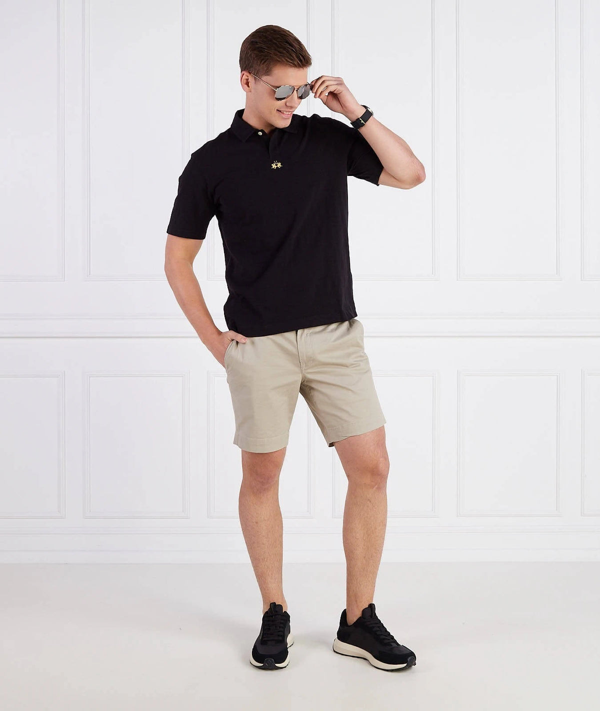 Slub Jersey Black Polo
