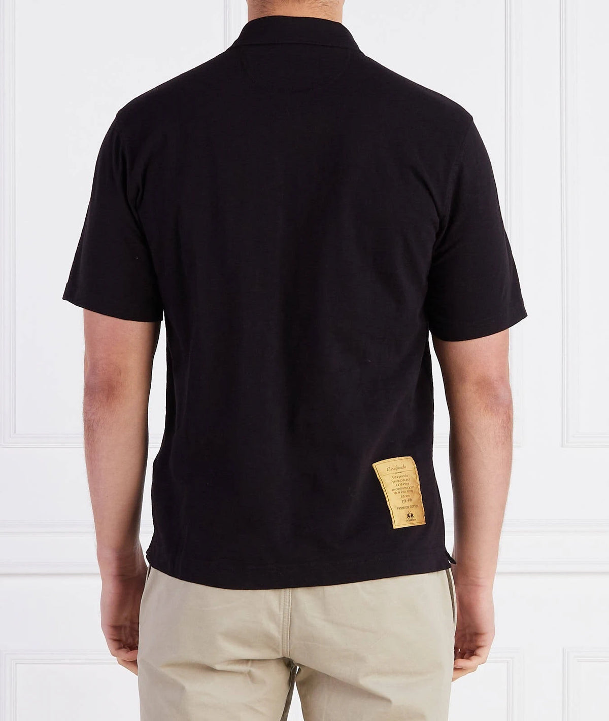 Slub Jersey Black Polo