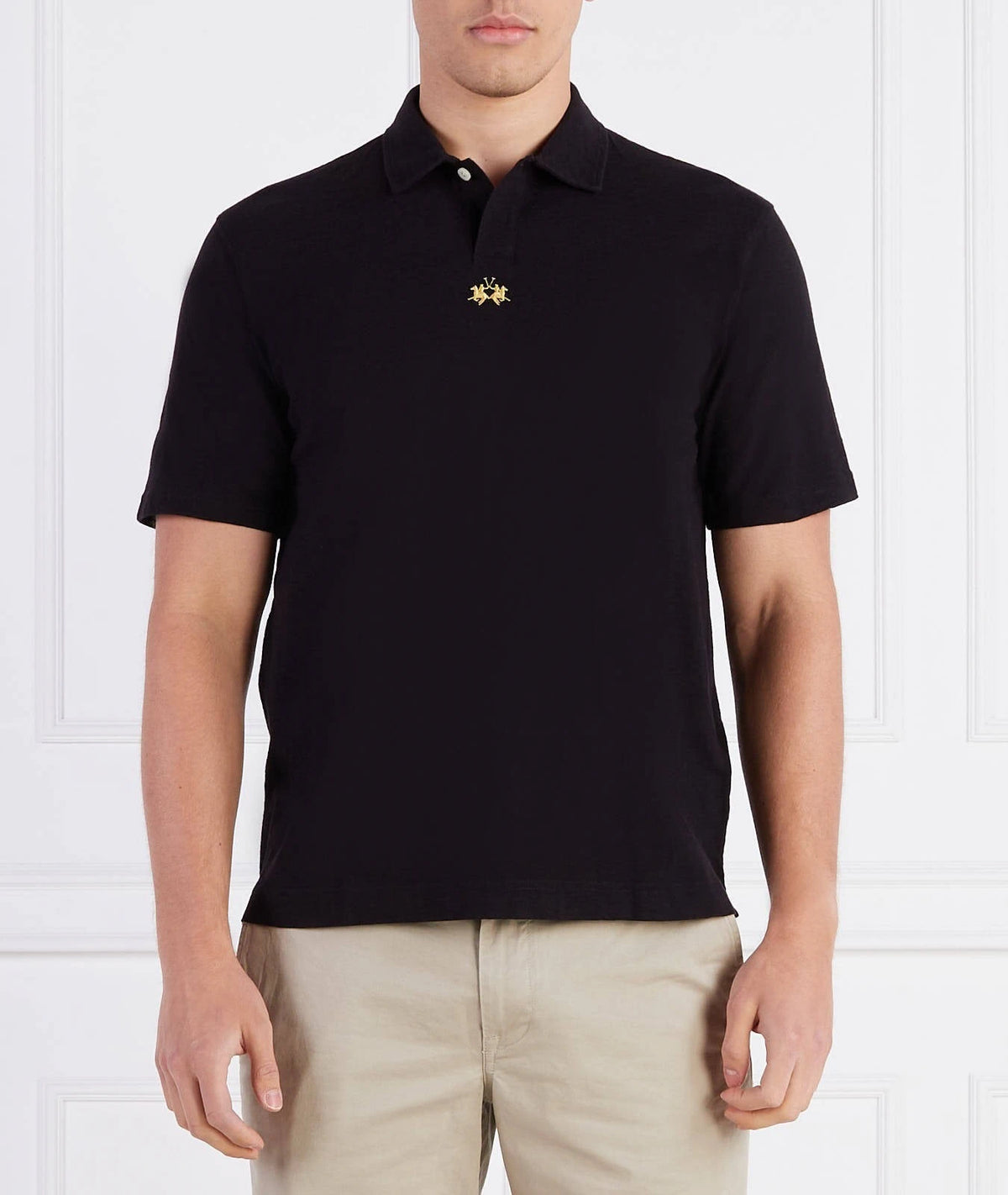 Slub Jersey Black Polo