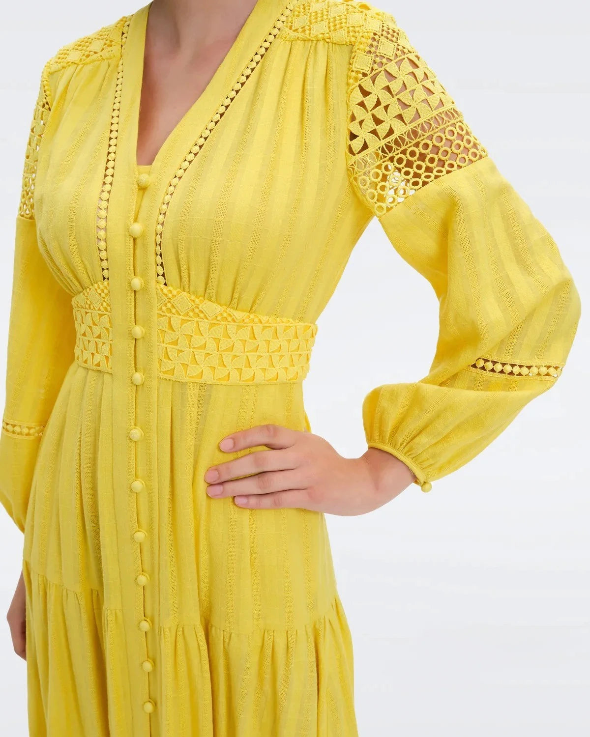 Gigi Yellow Midi Dress