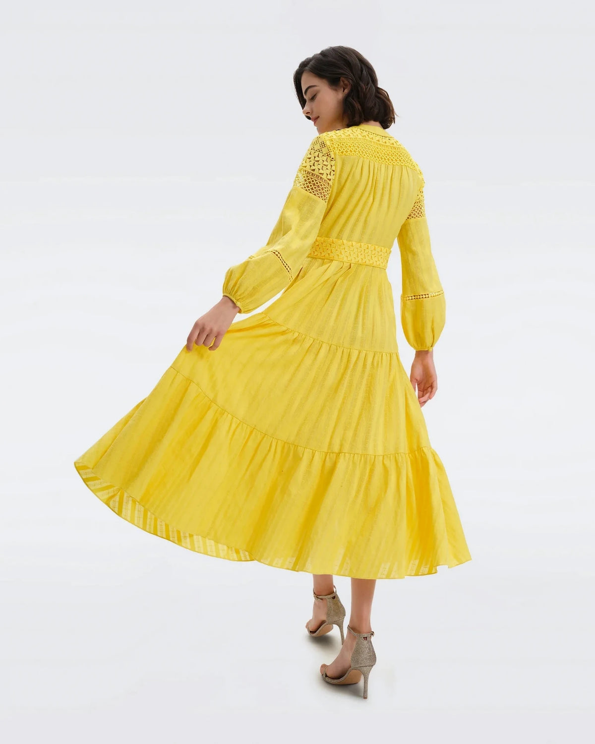 Gigi Yellow Midi Dress