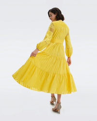 Gigi Yellow Midi Dress