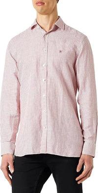 Cotton Linen Bengal White/Blue Shirt