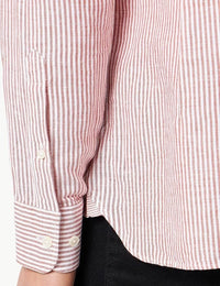 Cotton Linen Bengal White/Blue Shirt