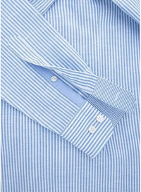 Cotton Linen Bengal White/Blue Shirt