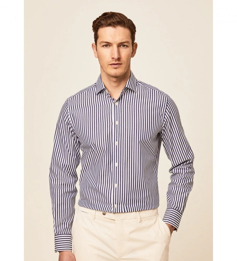 Bold Stripe White/Navy Shirt