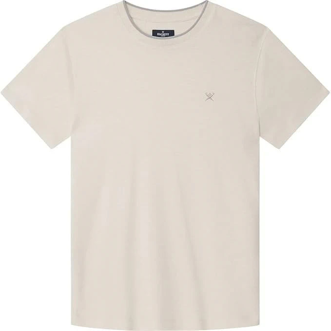 Textured Knit White T-Shirt