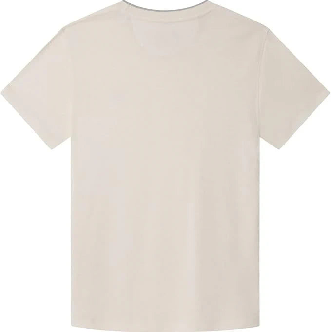 Textured Knit White T-Shirt