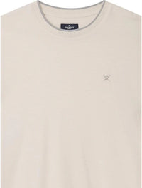 Textured Knit White T-Shirt