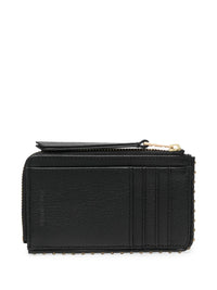 Pebbled Texture Black Card Holder