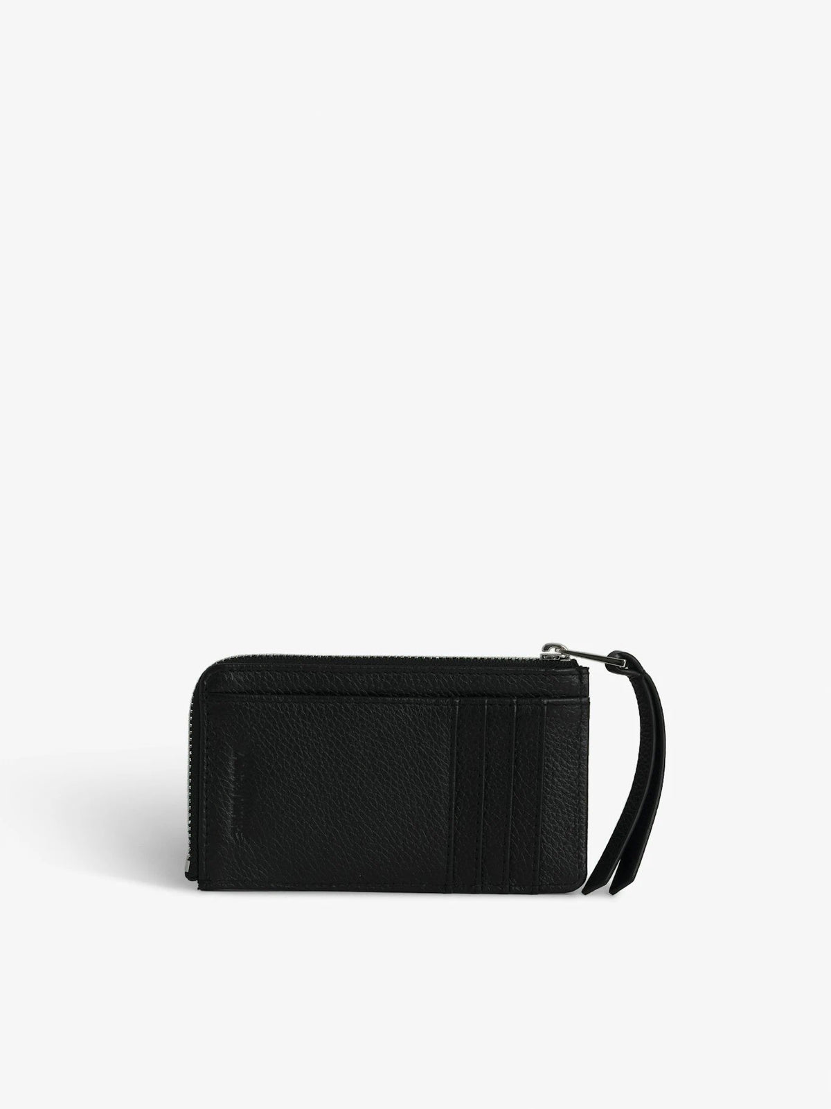 Pebbled Texture Black Card Holder