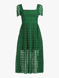 Petal Lace Green Dress