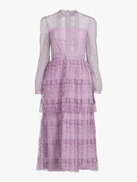 Tiered Lilac Lace Dress